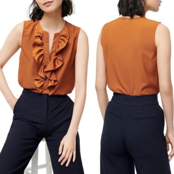 🆕 J Crew Ruffle Front Tops - Picture 2 of 11